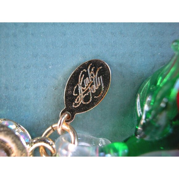 Kirks Folly Glass Apple Pendant Brooch With Gold-Tone Accents - Picture 2 of 2